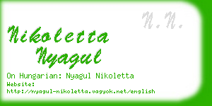 nikoletta nyagul business card